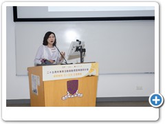 Keynote speaker of the Seminar: Ms. Lai Yin Fun, Principal of Yan Oi Tong Chan Cheng Yuk Yee Kindergarten.