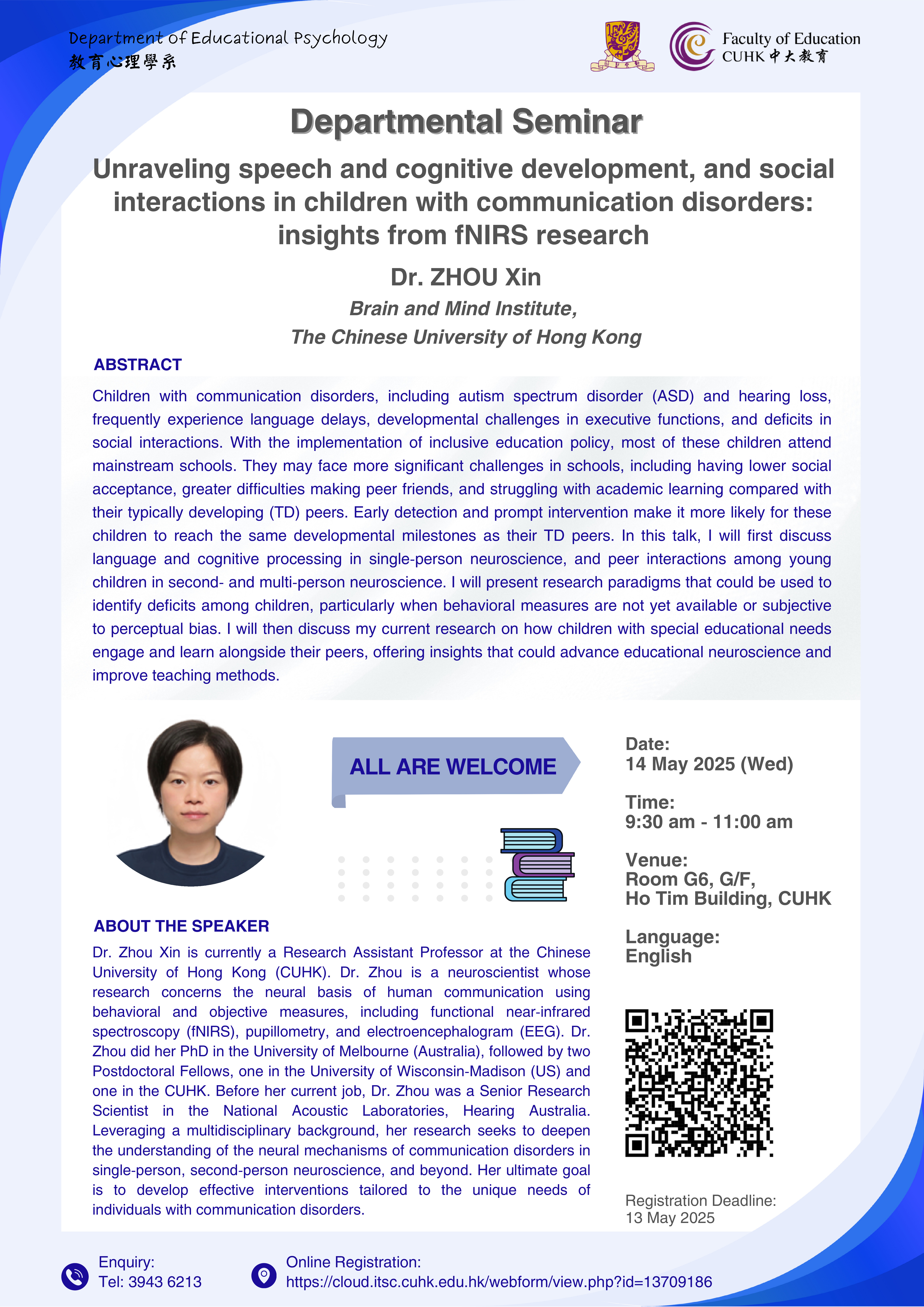 Unraveling speech and cognitive development, and social interactions in children with communication disorders: insights from fNIRS research Poster